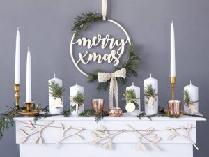 Party Deco Drewniana girlanda jemioła one size 3