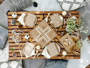 Party Deco Drewniane konfetti Serca, 2x2cm one size 5