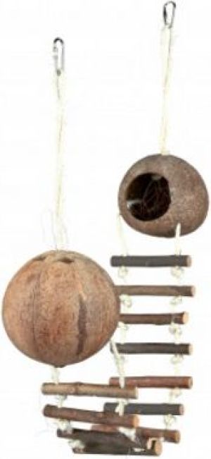 Trixie Podwójny domek z kokosu z drabiną, śr. 13 cm 1