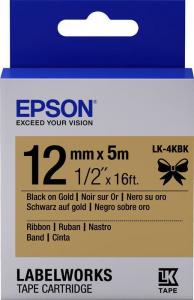 Epson Taśma LK4KBK Czarny/Złoty (C53S654001) 1