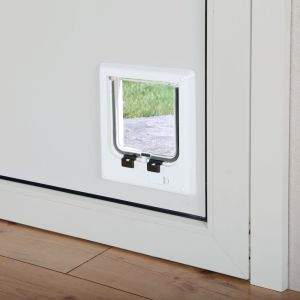 Trixie DRZWI WAHADŁOWE DLA KOTA, ELEKTROMAGNETYCZNE 10-35mm (BIAŁE) 2