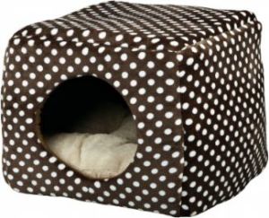 Trixie Domek pluszowy dla kota /legowisko Mina, 40x32x40 cm, brązowo/beżowe 1