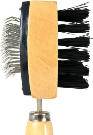 Trixie MIĘKKA SZCZOTKA DWUSTRONNA (DRUCIANE I NYLONOWE WŁOSIE) 10 x 18 cm 2