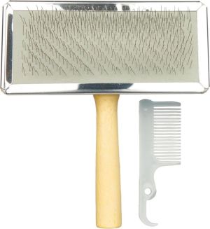 Trixie MIĘKKA SZCZOTKA Z GRZEBYKIEM CZYSZCZĄCYM 11 x 14 cm 3