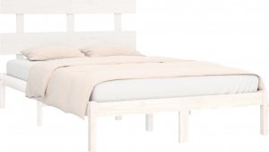 vidaXL vidaXL Rama łóżka, biała, lite drewno, 200x200 cm 3
