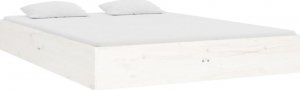 vidaXL Rama łóżka, biała, lite drewno, 120x190 cm, podwójna 3