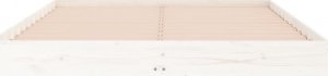 vidaXL Rama łóżka, biała, lite drewno, 120x190 cm, podwójna 5