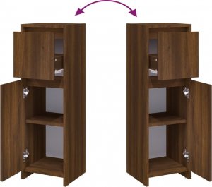 vidaXL vidaXL Szafka łazienkowa, brązowy dąb, 30x30x95 cm 6