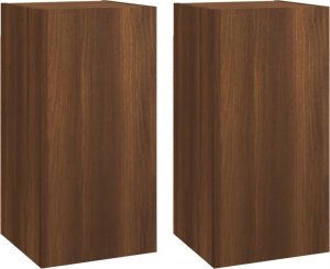 vidaXL vidaXL Szafki pod telewizor, 2 szt., brązowy dąb, 30,5x30x60 cm 2