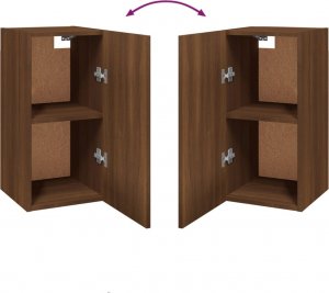 vidaXL vidaXL Szafki pod telewizor, 2 szt., brązowy dąb, 30,5x30x60 cm 7