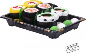 Soxo Zestaw 3x Skarpetki Damskie Męskie SOXO kolorowe sushi w pudełku 3645 1