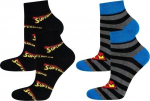 Soxo Zestaw 2x Męskie Stopki SOXO kolorowe zakostki Superman DC COMICS bawełniane 4045 1