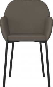 vidaXL vidaXL Krzesła stołowe, 2 szt., ciemnoszare, obite aksamitem 5