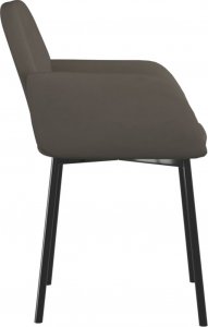 vidaXL vidaXL Krzesła stołowe, 2 szt., ciemnoszare, obite aksamitem 6