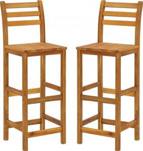 vidaXL vidaXL 3-cz. zestaw ogrodowych mebli barowych, lite drewno akacjowe 8