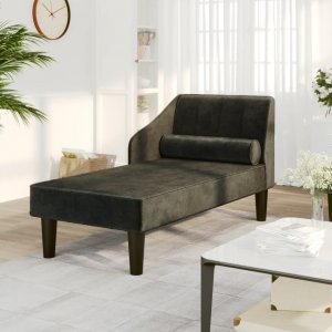 vidaXL vidaXL 2-osobowa sofa, czarna, tapicerowana aksamitem 1