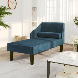 vidaXL vidaXL 2-osobowa sofa, niebieska, tapicerowana aksamitem 1