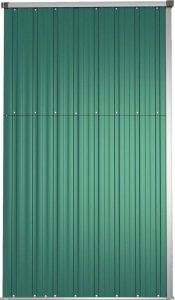 vidaXL vidaXL Szopa ogrodowa, zielona, 225x89x161 cm, stal galwanizowana 5