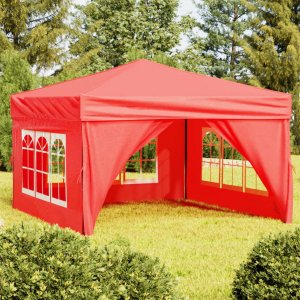 vidaXL vidaXL Składany namiot imprezowy ze ściankami, czerwony, 3x3 m 1