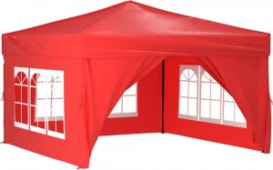 vidaXL Składany namiot imprezowy ze ściankami, czerwony, 3x3 m 3