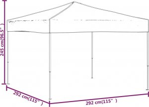 vidaXL vidaXL Składany namiot imprezowy, biały, 3x3 m 8