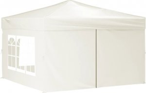 vidaXL Składany namiot imprezowy ze ściankami, kremowy, 3x3 m 2