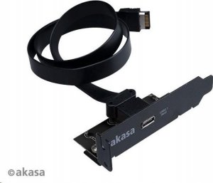 Kontroler Akasa Akasa Low Profile PCI Bracket Adapter, USB 3.1 Typ C - schwarz 1