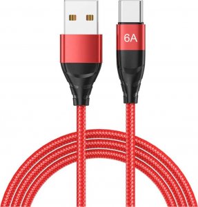 Kabel USB Alogy USB-A - USB-C 1 m Czerwony 1