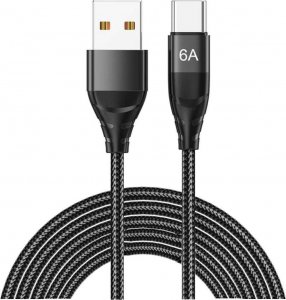 Kabel USB Alogy USB-A - USB-C 2 m Czarny 1