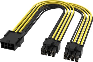 Akasa AKASA kabel PCIe 8-Pin na Dual PCIe (6+2)-Pin Splitter cable, 6 Sets 1