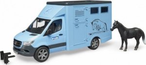 Bruder Bruder MB Sprinter animal transporter with horse, model vehicle (blue) 1