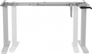 Ergo Office Biurko ręczna regulacja wys. Ergo Office, max 70 kg, max wys 130cm, bez blatu do pracy stojąco siedzącej, białe, ER-402 W 7