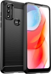 Hurtel Carbon Case elastyczne etui pokrowiec Motorola Moto G Play 2022 czarny 1