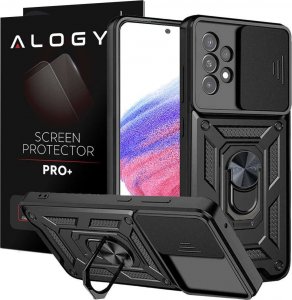 Alogy Etui Alogy Camshield Stand Ring z osłonką na aparat do Samsung Galaxy A53 / A53 5G + Szkło 1