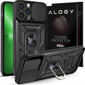 Alogy Etui Alogy Camshield Stand Ring z osłonką na aparat do Apple iPhone 13 Pro Max + Szkło 1