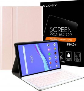 Etui na tablet Alogy Etui Alogy Smart klawiatura bluetooth do Lenovo Tab M10 Plus 10.3 TB-X606 Różowe + Szkło 1