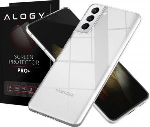 Alogy Etui silikonowe Alogy obudowa case do Samsung Galaxy S21 Plus przezroczyste + Szkło 1