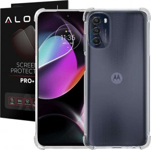 Alogy Etui pancerne ShockProof Alogy do Motorola Moto G 5G 2022 Przezroczyste + Szkło 1