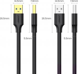 Kabel USB Ugreen USB-A - USB-A 3 m Czarny (90576) 16