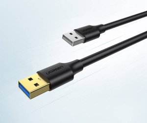 Kabel USB Ugreen USB-A - USB-A 3 m Czarny (90576) 10