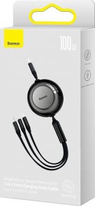 Kabel USB Baseus USB-C - USB-C + microUSB + Lightning 1.1 m Czarny (CAMJ010201) 4