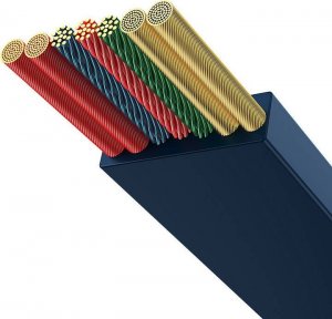 Kabel USB Baseus USB-C - USB-C + microUSB + Lightning 1.1 m Niebieski (CAMJ010203) 3