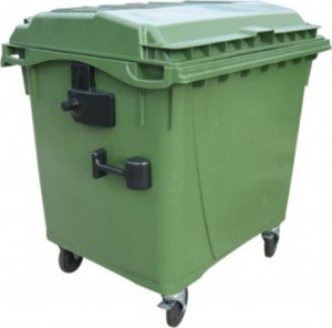 Europlast Austria Kontener do zbiórki odpadów i śmieci komunalnych ATESTY Europlast Austria - zielony 1100L 1