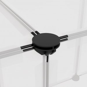 vidaXL Klatka dla małych zwierząt, bezbarwna, 143x107x93 cm, PP i stal 6