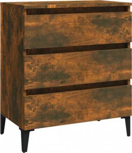 vidaXL Komoda, przydymiony dąb, 60x35x69 cm, materiał drewnopochodny 2