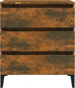 vidaXL Komoda, przydymiony dąb, 60x35x69 cm, materiał drewnopochodny 5