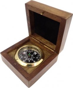 Upominkarnia Kompas mosiężny w pudełku drewnianym BN-2260 1