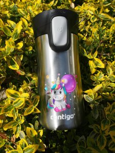 Contigo Kubek termiczny Contigo Pinnacle 300ml z nadrukiem - Unicorn Baloon, stalowy 6
