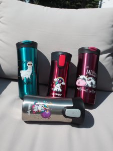 Contigo Kubek termiczny Contigo Pinnacle 300ml z nadrukiem - Unicorn Baloon, stalowy 7