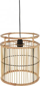 Lampa wisząca H&S Decoration Lampa sufitowa bambusowa BOHO beżowa natural E27 1